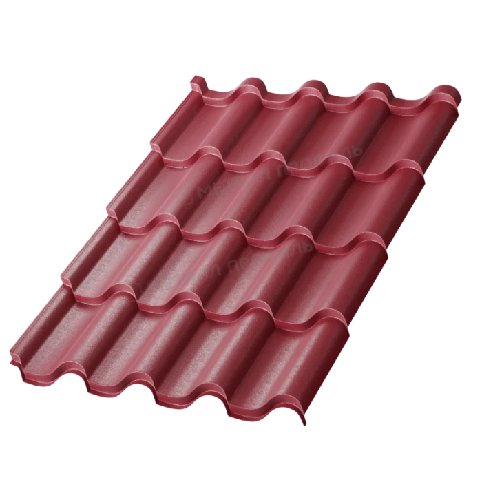 Металлочерепица Металл-Профиль Монтерроса-SL 0,45 VikingMP® RAL 3005 Красное вино
