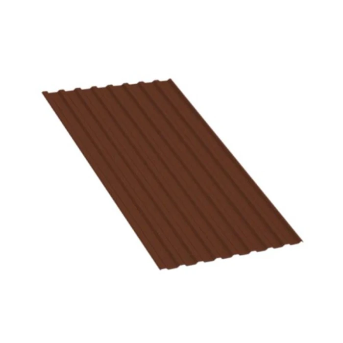 Профнастил C8 200х0.5 Окрашенный RAL 8004